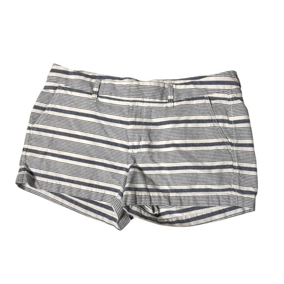 GAP Pants - Khaki Gap Girlfriend Short Size 14 Blue white striped Coastal Grandma